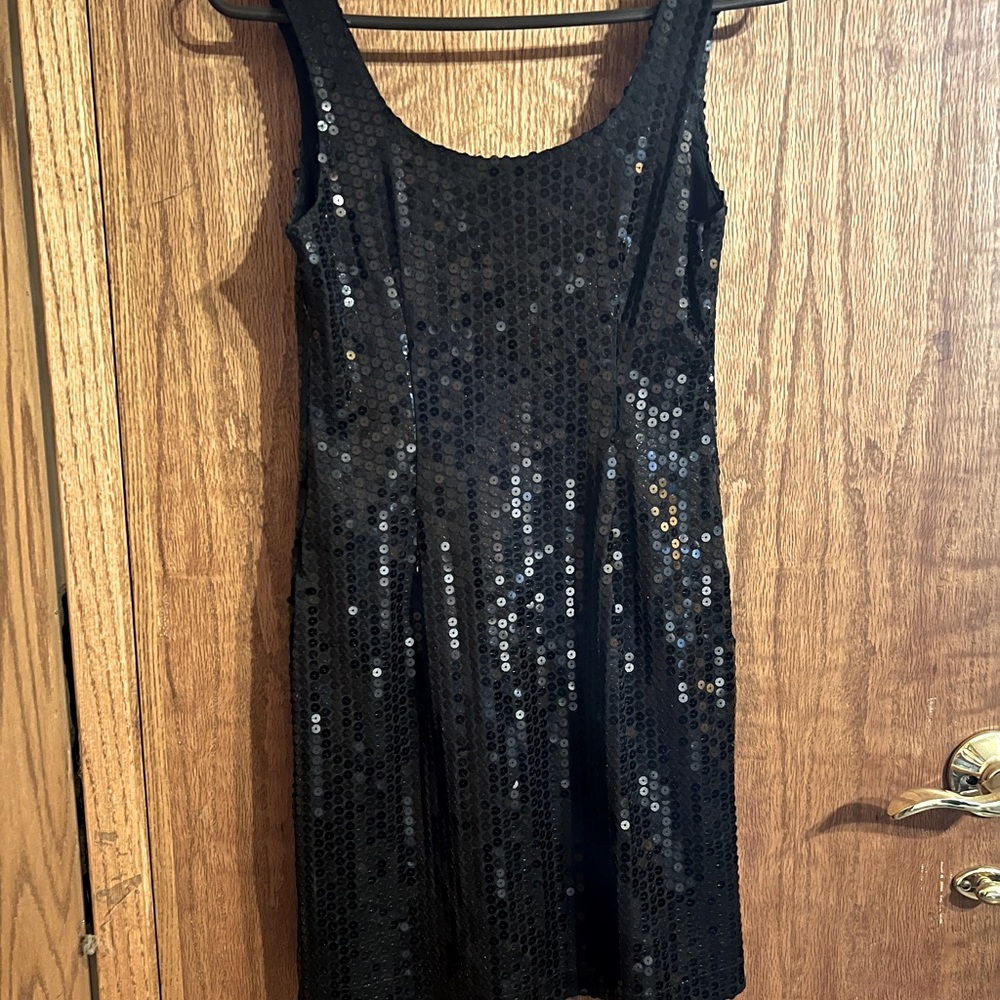 Black Sequined Dress - image 2